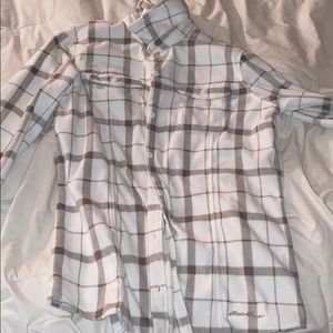 Womens brand new eddie bauer plaid pajama top!
